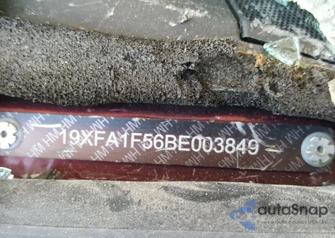 2011 Honda Civic Lx из США, поврежденный, VIN 19XFA1F56BE003849